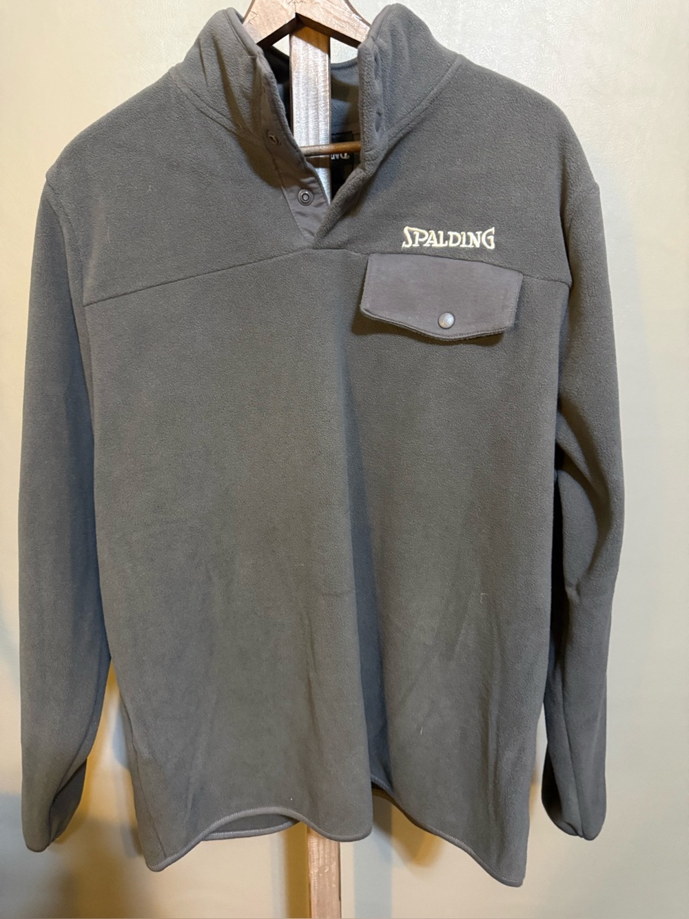 Spalding gray Snap-Front Fleece Pullover